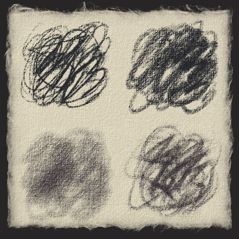 WK16 Charcoal on Kurkuma Paper